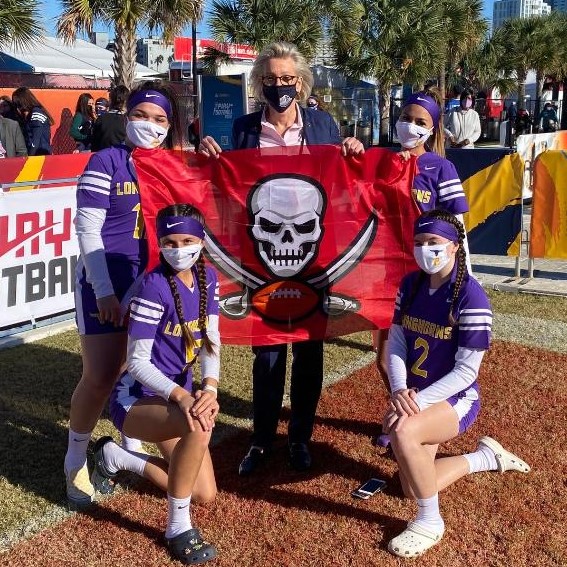 Lennard Girls Flag Football Team Competes In NFL Super Bowl Experience