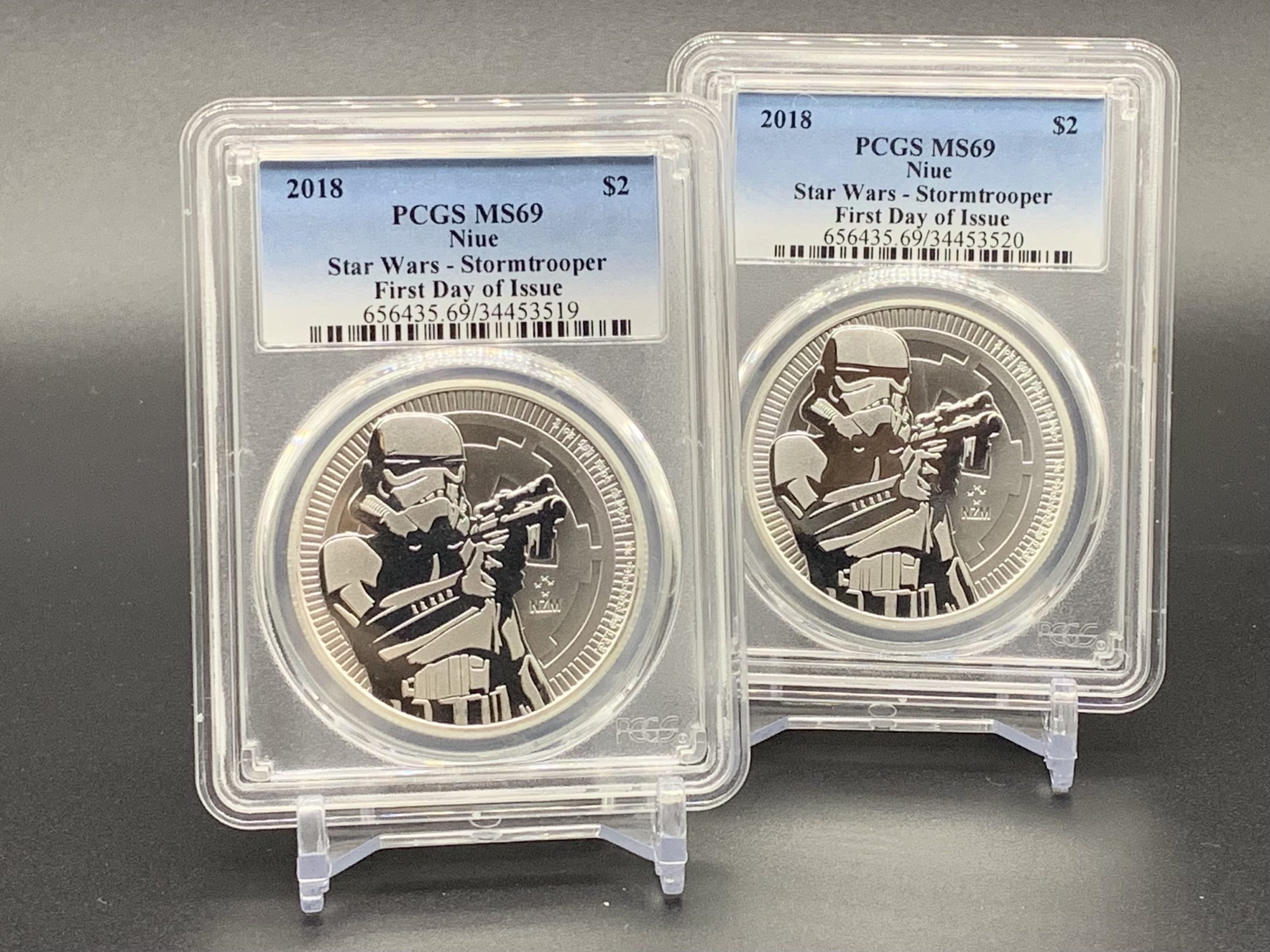 2018 NIUE STORMTROOPER MS70 by PCGS First Day of Issue. 