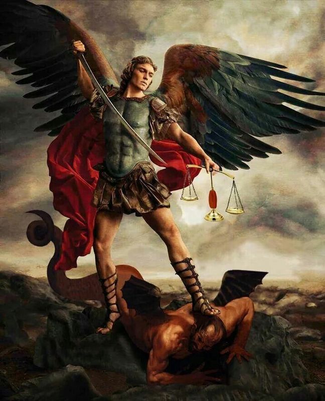 archangel michael vs dragon