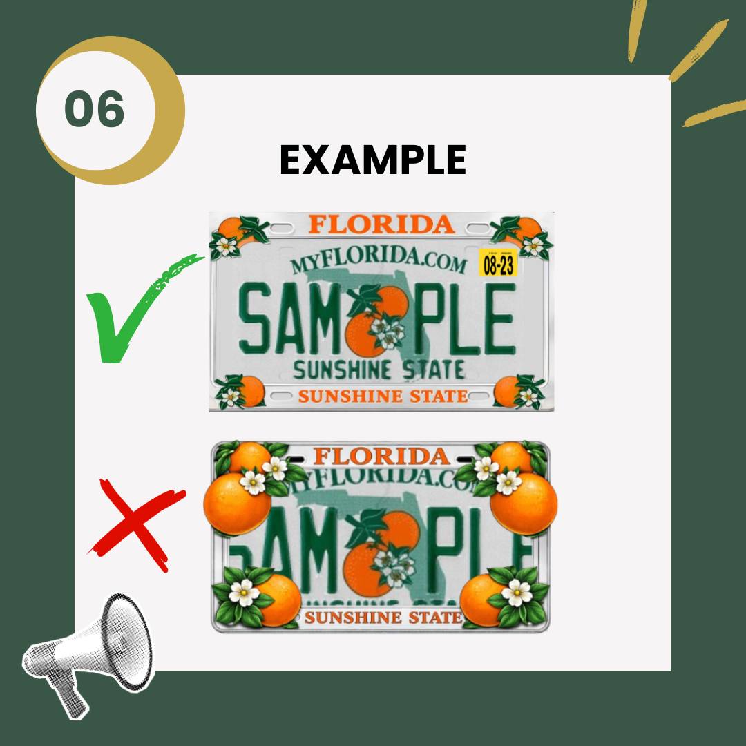 Florida Clarifies License Plate Frame Law After Confusion