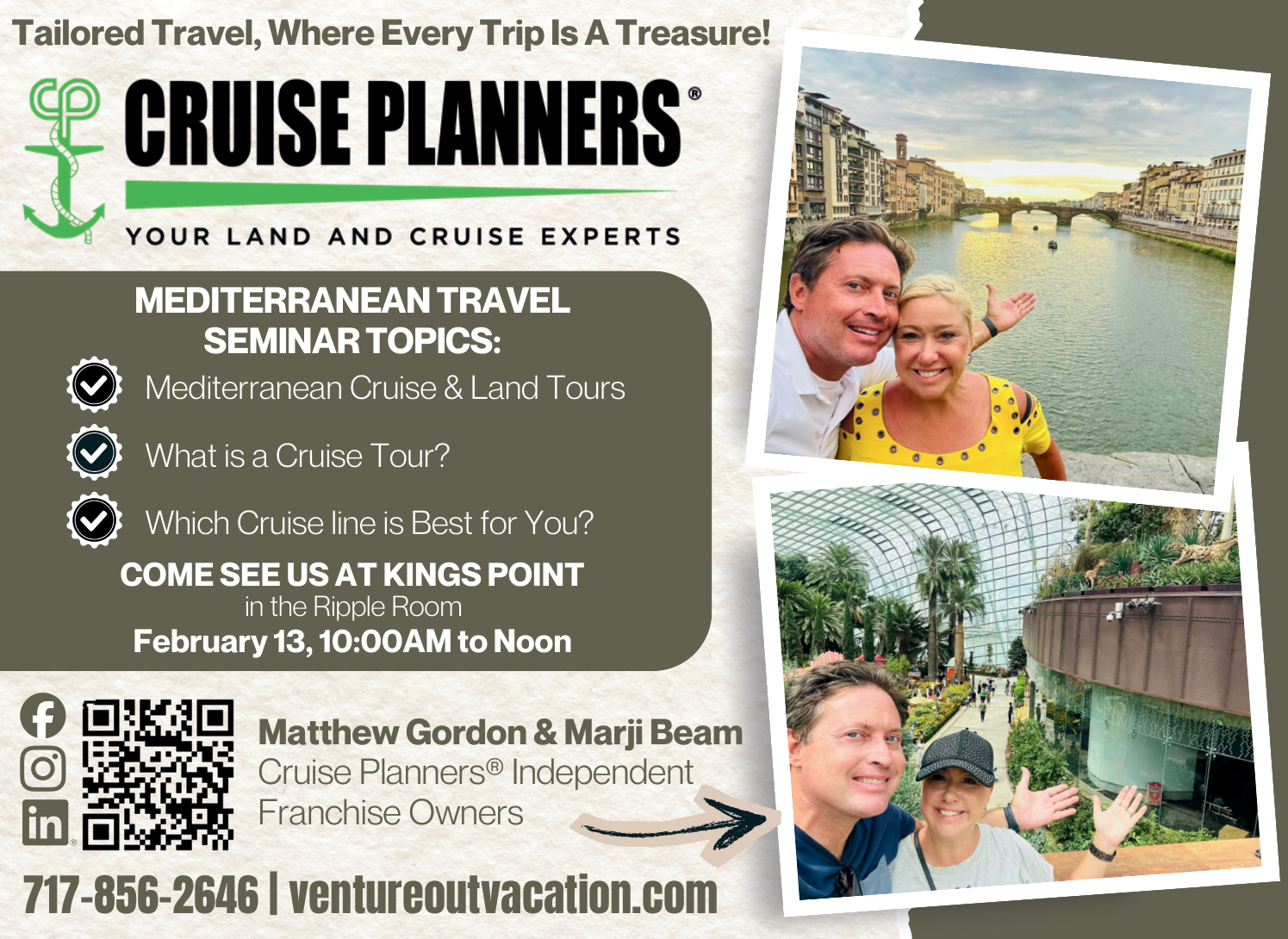 Couple Help Plan Tailored Travel Experiences With Cruise Planners