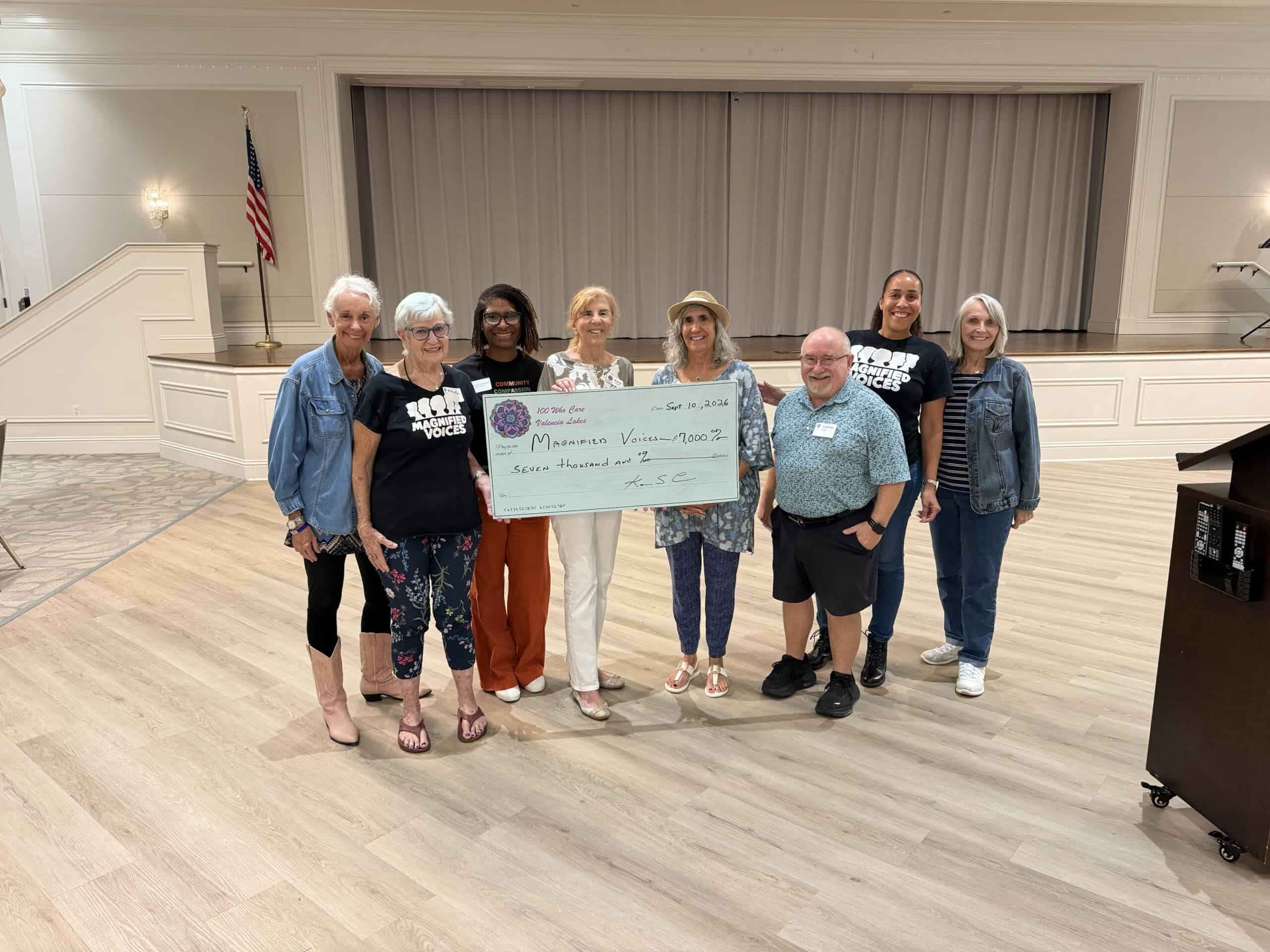 100 Who Care Valencia Lakes Donates To Magnified Voices