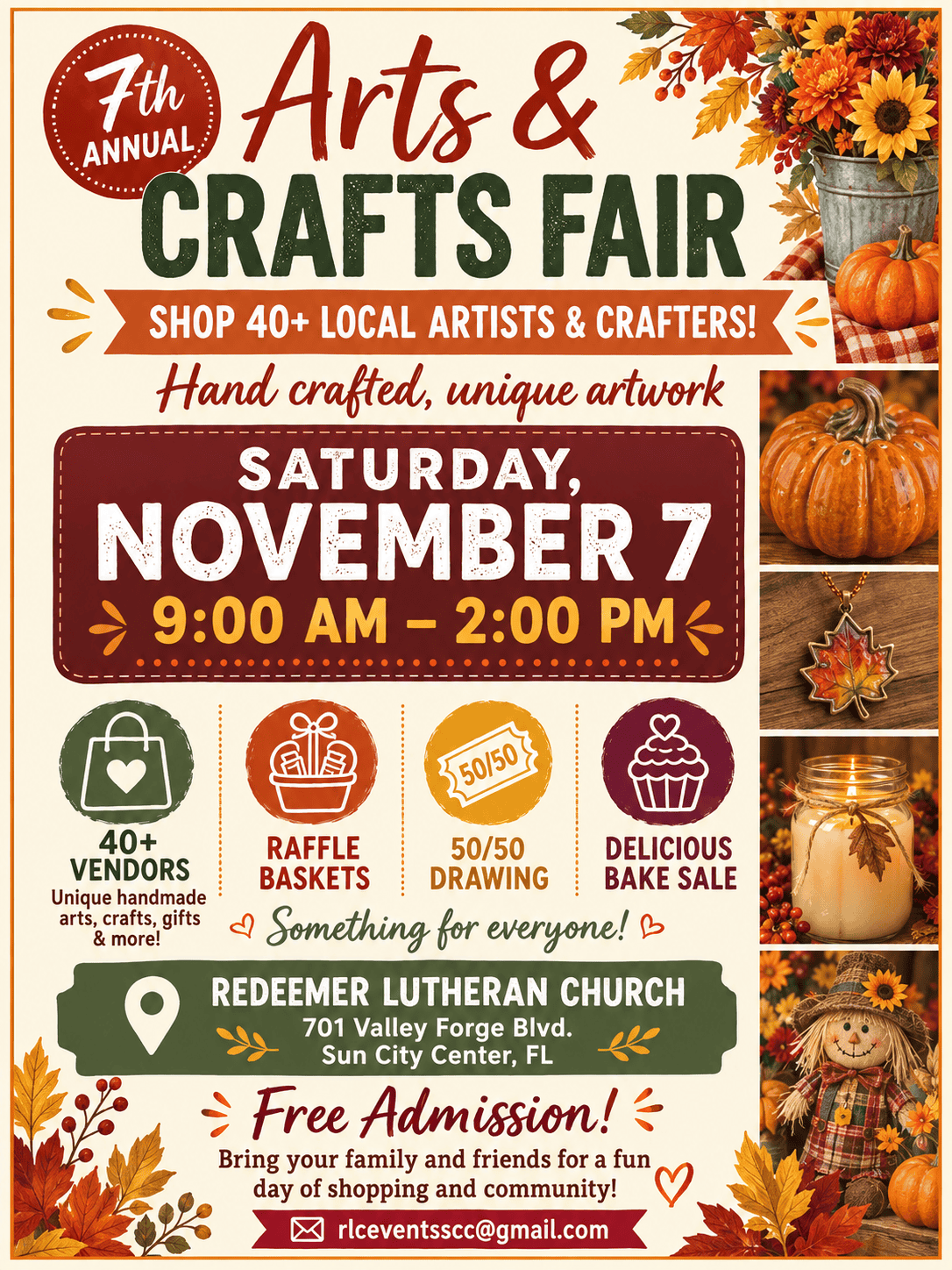 Arts & Crafts Fair, Genealogical Society, Legion Meeting & More