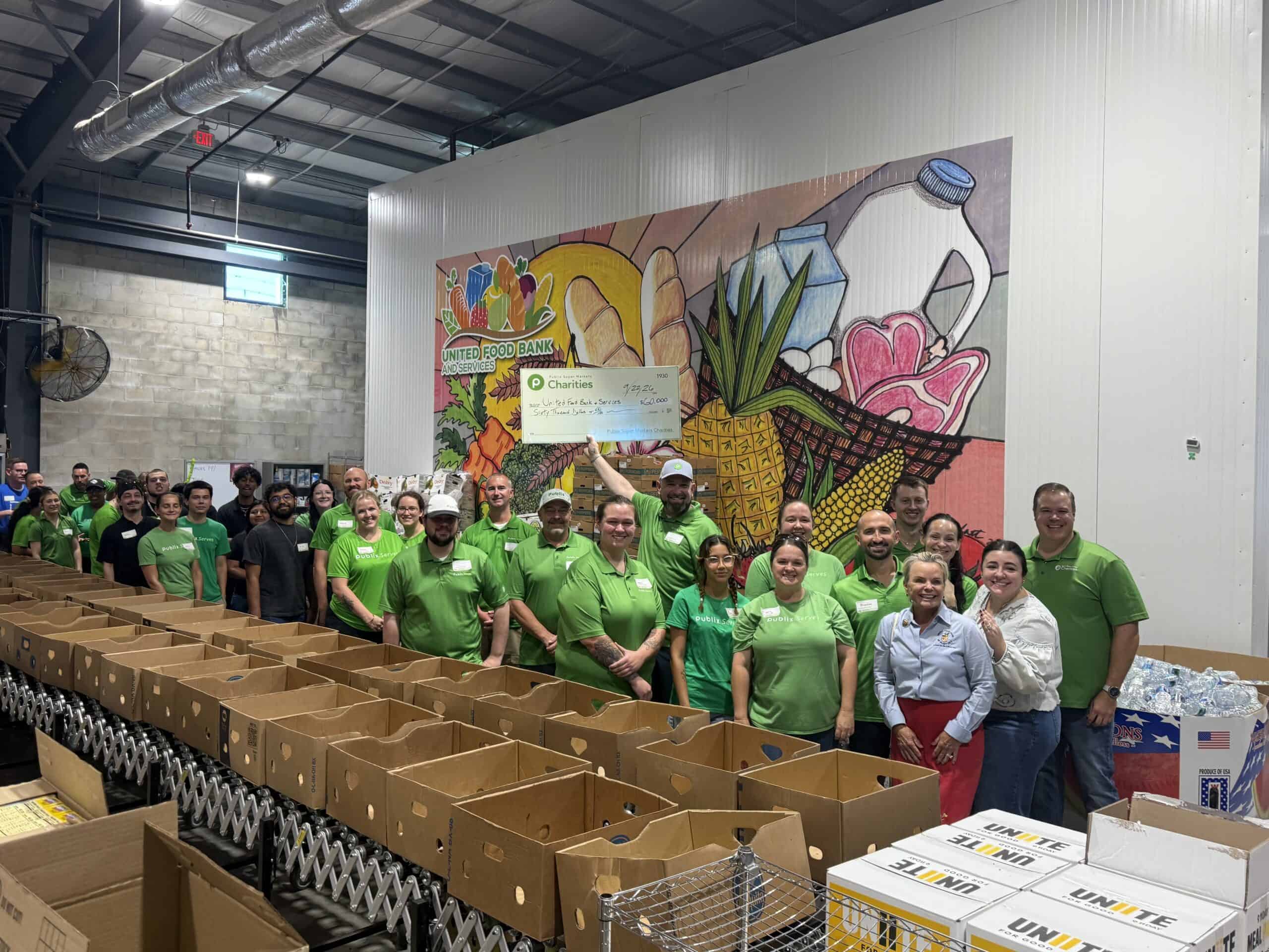 Publix Serves Brings 40 Volunteers And A $60,000 Gift To Local Food Bank